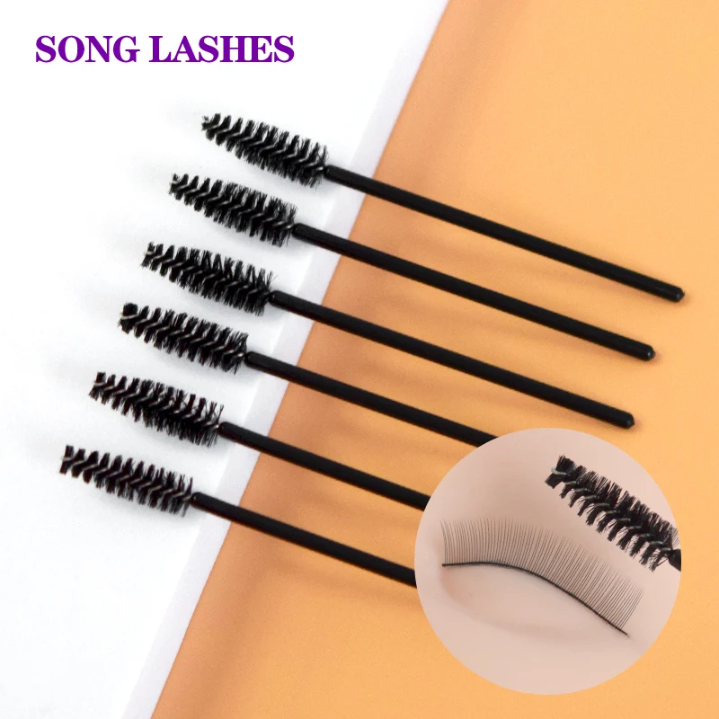 SONG LASHES 마스카라 완드, 부드럽고 자연스러운 속눈썹 리프트 키트, 인조 속눈썹 연장용 메이크업 제품, 팩당 50 개