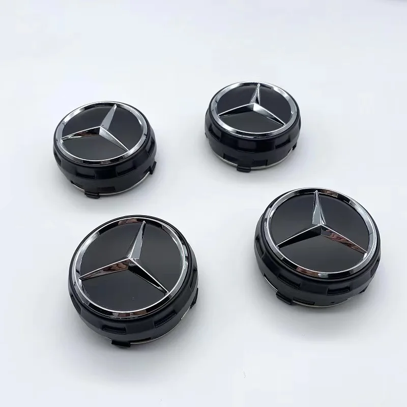 4PCS 75mm Car Wheel Center Hub Caps Cover for Mercedes Benz B/C/E/S Class A Class C200L GLC GLK CLA W166 W163 W221