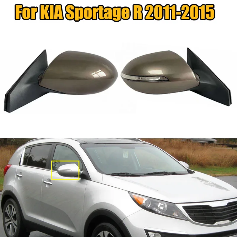 

Внешнее боковое зеркало заднего вида для KIA Sportage R 2011 2012 2013 2014 2015 с объективом и регулируемым поворотом, проводка 5/7/9