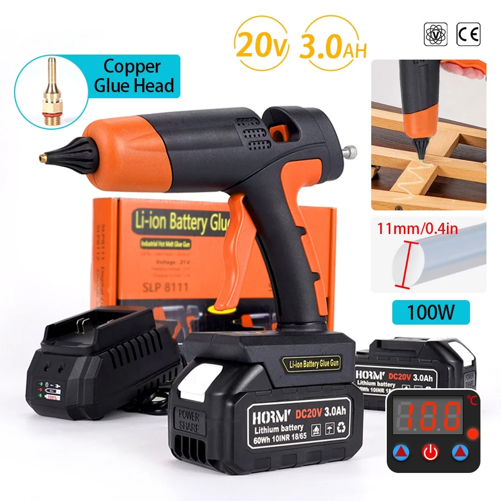 Pistola de Cola Quente Elétrica Recarregável Pistola de ar Adequado 11 mm Bastão de Cola Soldagem a Quente Ferramenta de Reparo para Bateria 18v Makita