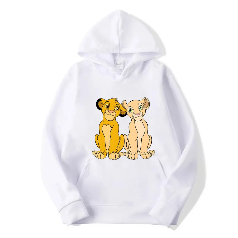 2024 Couples Disney The Lion King Hoodies Spring Autumn Long Sleeve hooded Sweater Loose casual coat women men Sweatshirts kids