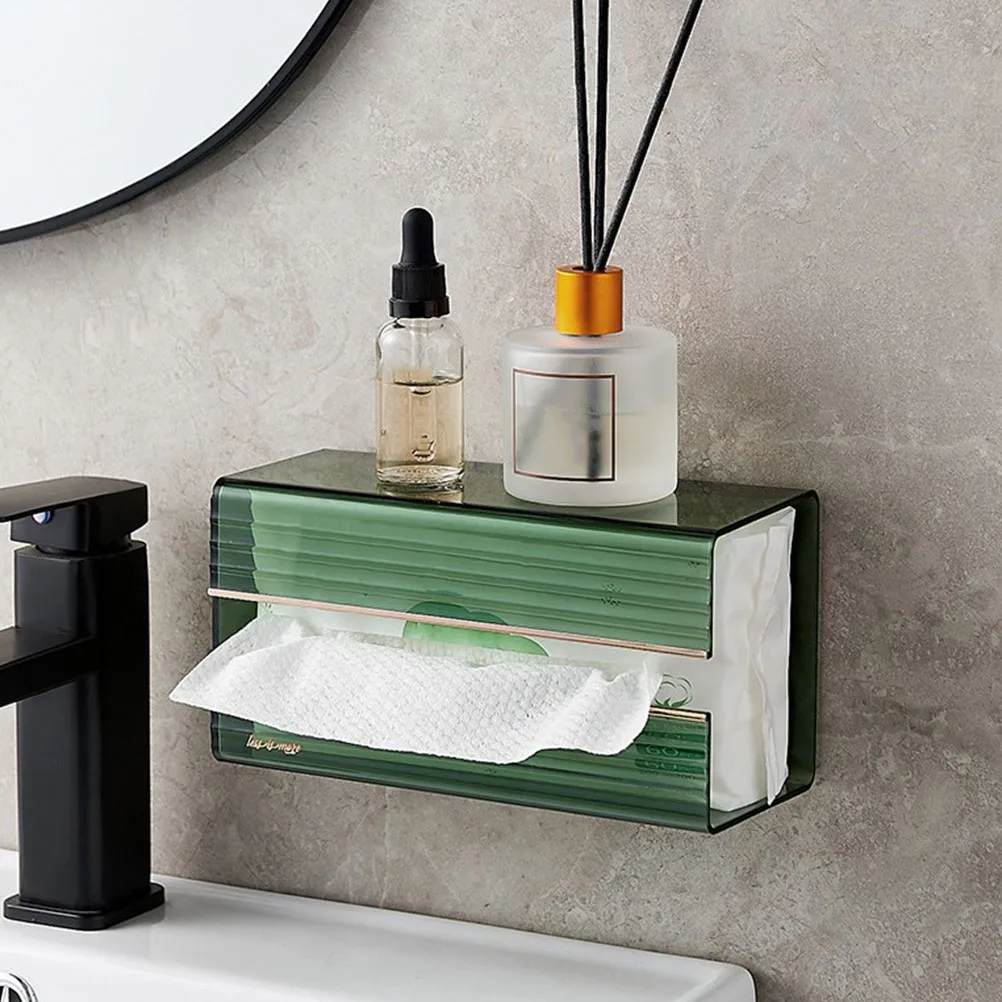 

Wall Mounted Box Storage Organizer Napkin Napkin Container Holder Bathroom Kitchen Bedroom PET Paper Towel Container