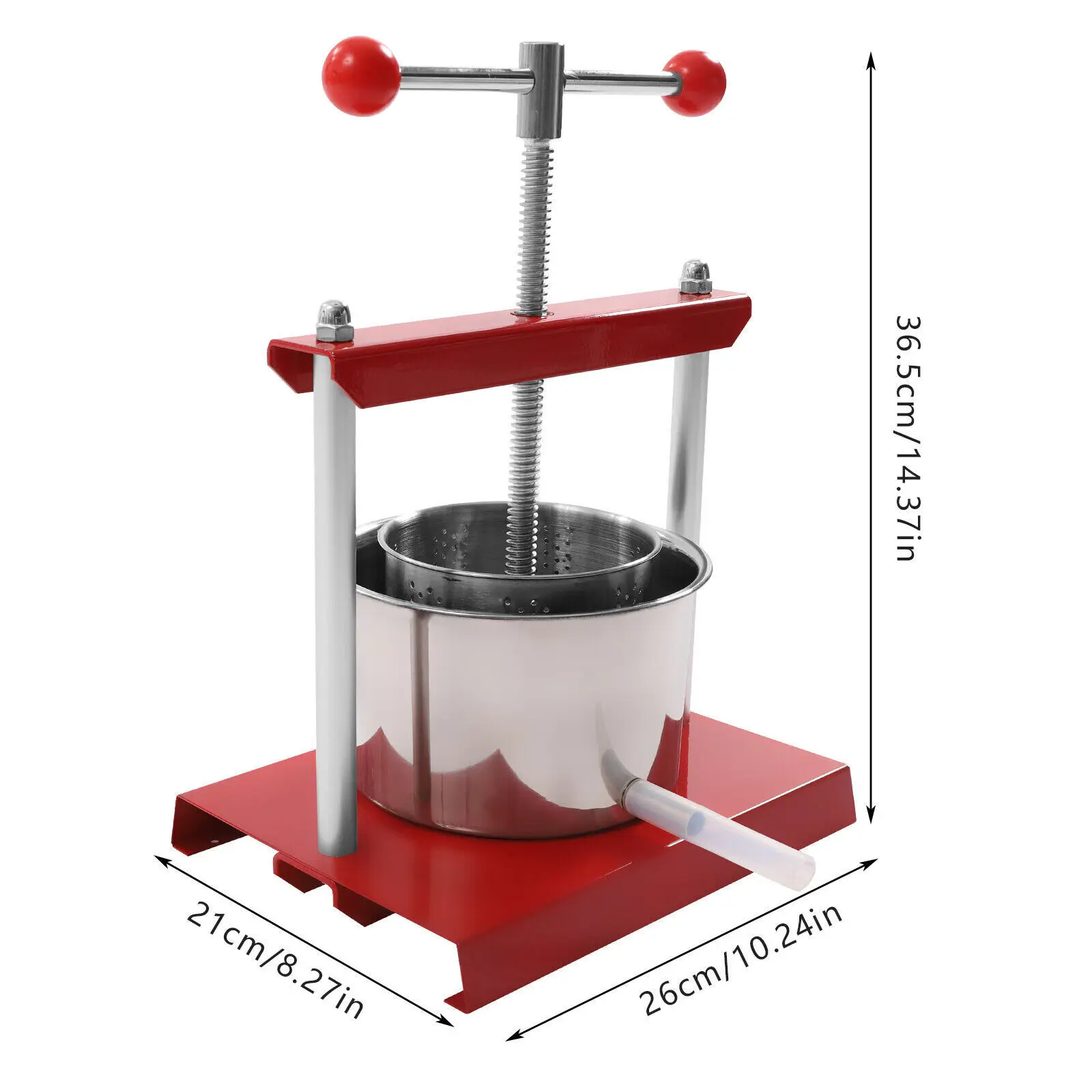 3L/ 0.8 Gal Cheese Tincture Herb Fruit Wine Manual Press Machine Labor Saving
