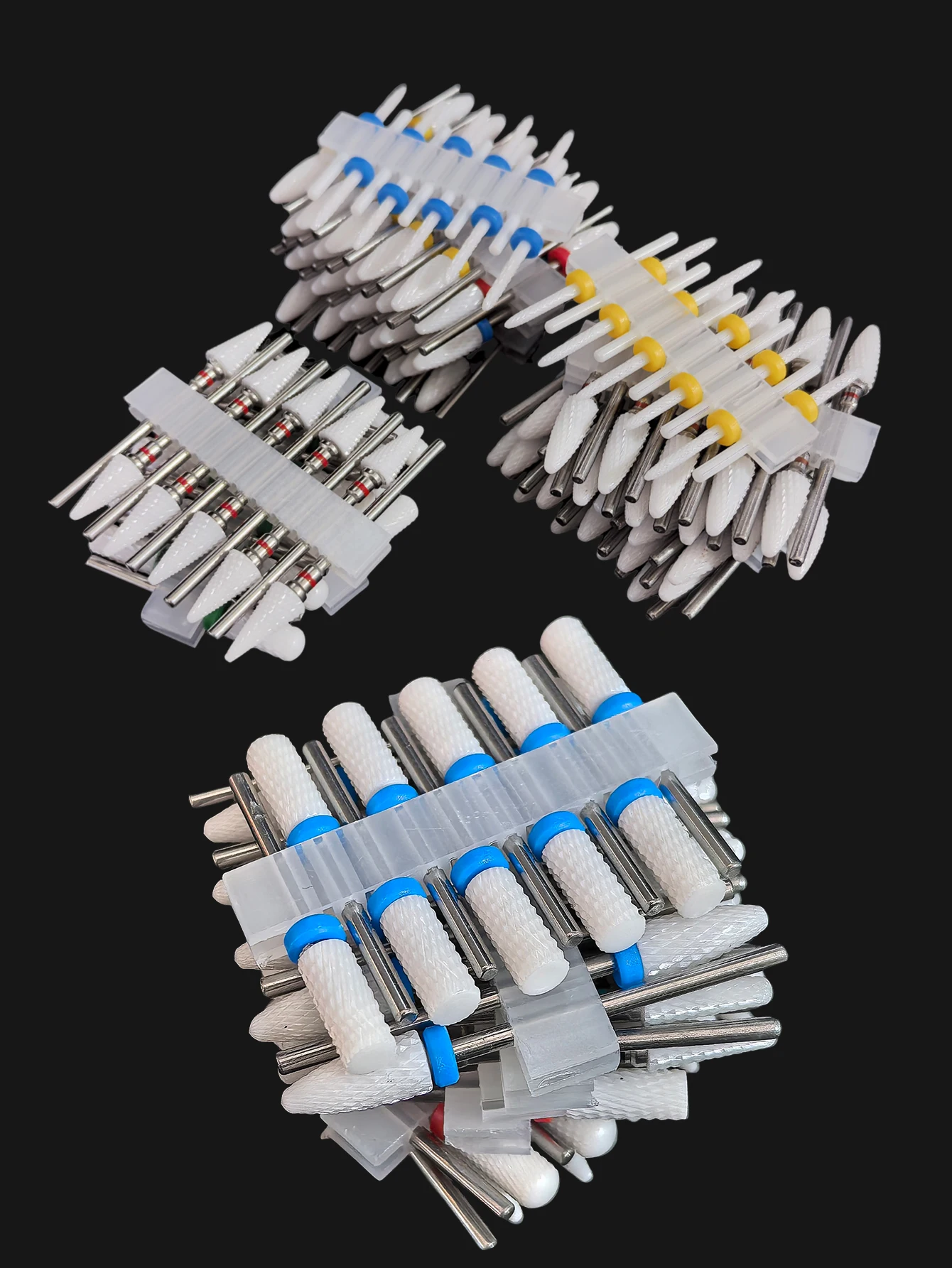 10pcs Ceramic Nail Drill Bits Set, Electric Manicure & Pedicure Milling Cutter, For Nail Polishing Machine