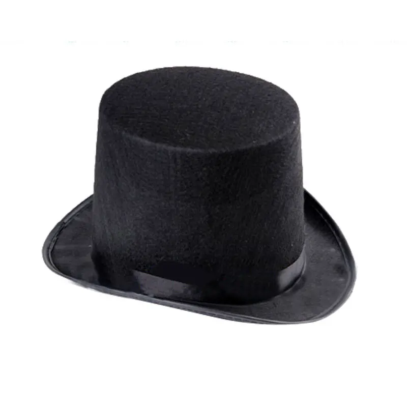 

Magician Hat Polyester Felt Gentleman Baron Top Prop Party Dress Up Hat