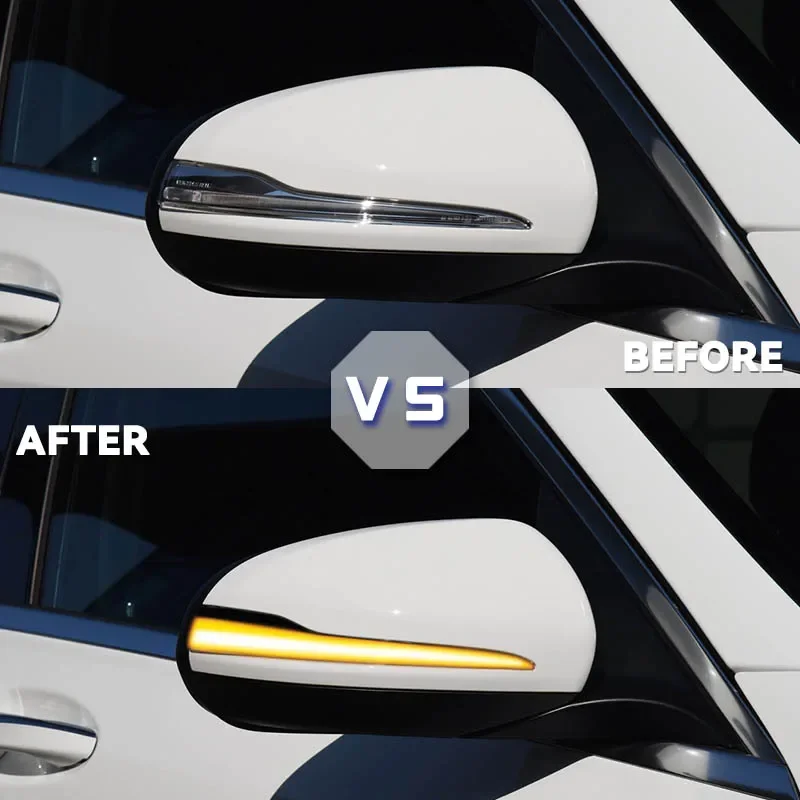For Mercedes Benz Mirror Flasher Light Superb Side-Wing LED Dynamic Turn Signal Blinker C Class W205 E W213 S W222 W217 V W447 view 2