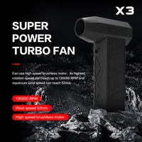 AMNVOLT X3 130000RPM Wind Speed 52m/s Turbo Jet Fan Turbo Fan Industrial Duct Fan Brushless Motor Car Dryer