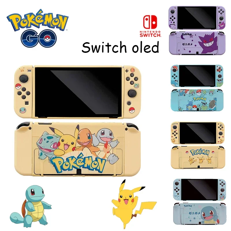 Pokemon Pikachu Nintendo Switch Oled Case Gengar Cartoon Silicone Protective Cover Anti-fall Game Console Switch Shell Boy Gifts