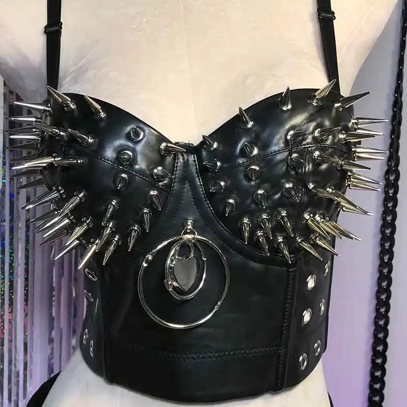 Top gotici E-Girls Fai da te Goth Fatto a mano con borchie Rivetto Harajuku Grunge Serbatoi 2025 Y2K TOP Punk Rock O Ring Kawaii Eco Emo Teen