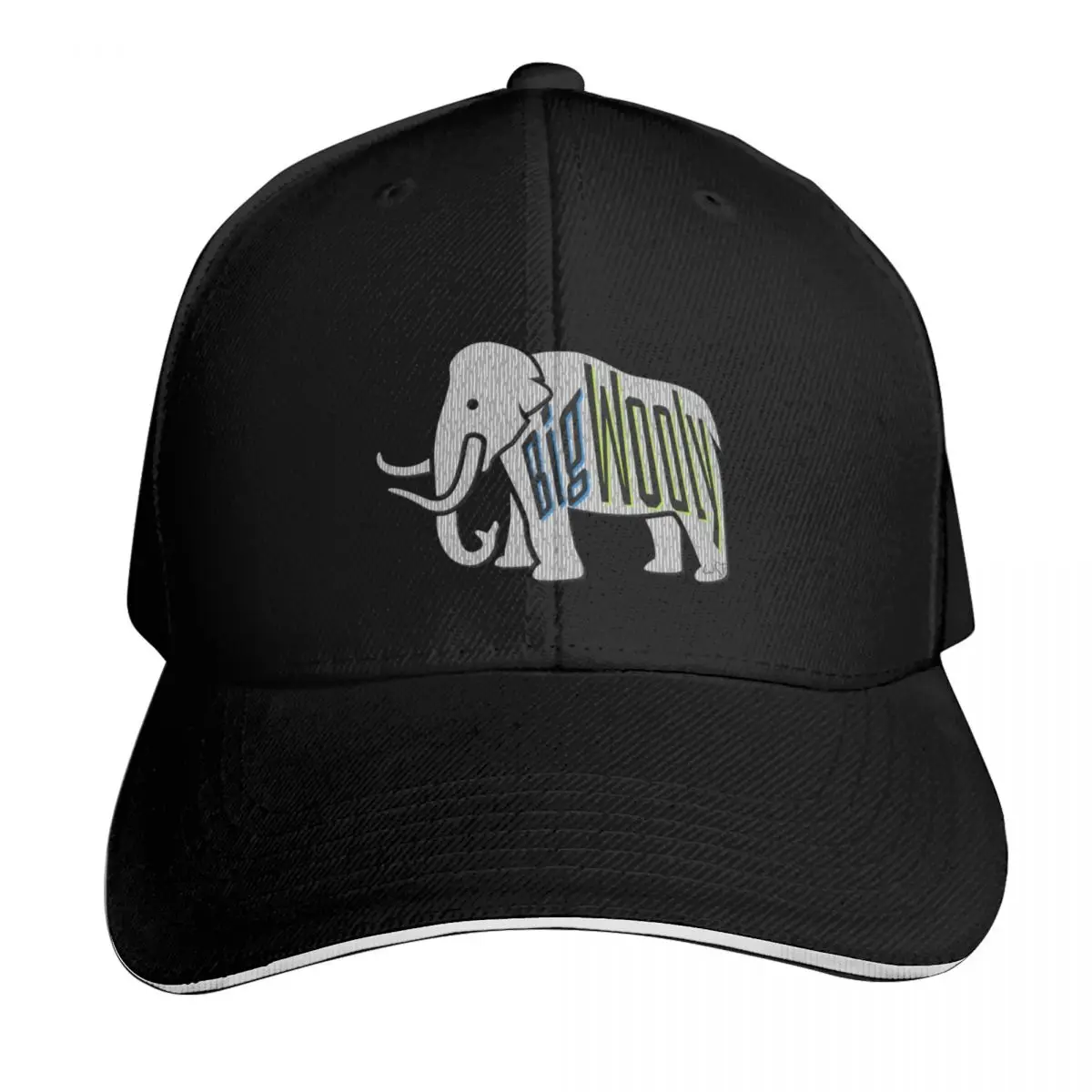 Big Wooly Mammoth Baseball Cap Six Panel Structured Crown Sun Protection UPF 50+ Breathable Mesh Back
