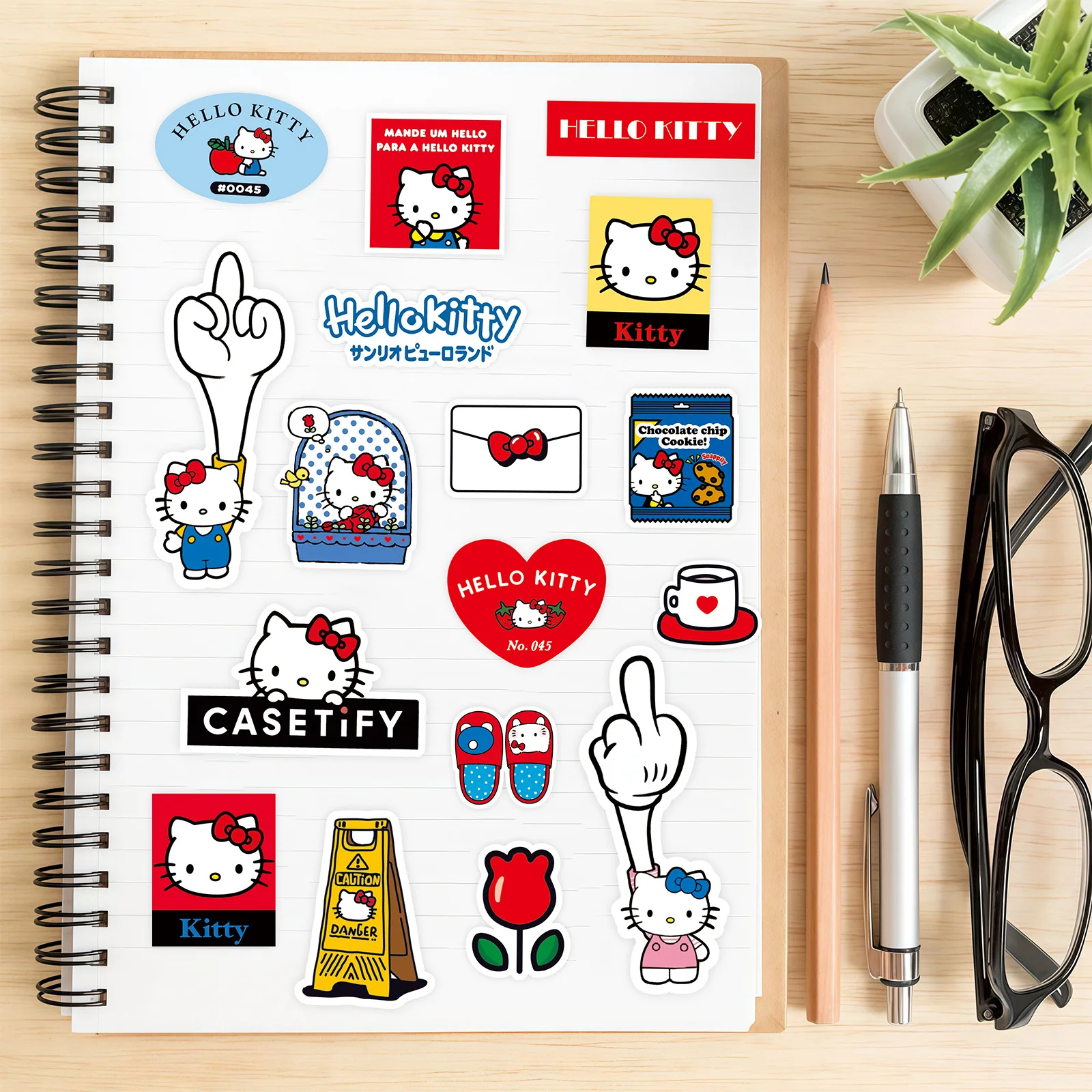 100 Stück Niedliche Hello Kitty Cartoon Sanrio Aufkleber für Scrapbook Handyhülle Laptop Gitarre Notizbuch Kawaii Anime Sticker Spielzeug – Detail 5