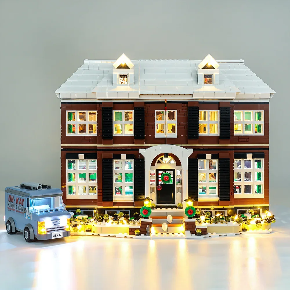 مجموعة إضاءة Led لـ 21330s Kevin Home Alone House مع أفكار خفيفة للهندسة المعمارية تجميع لعبة LED ذاتية الصنع