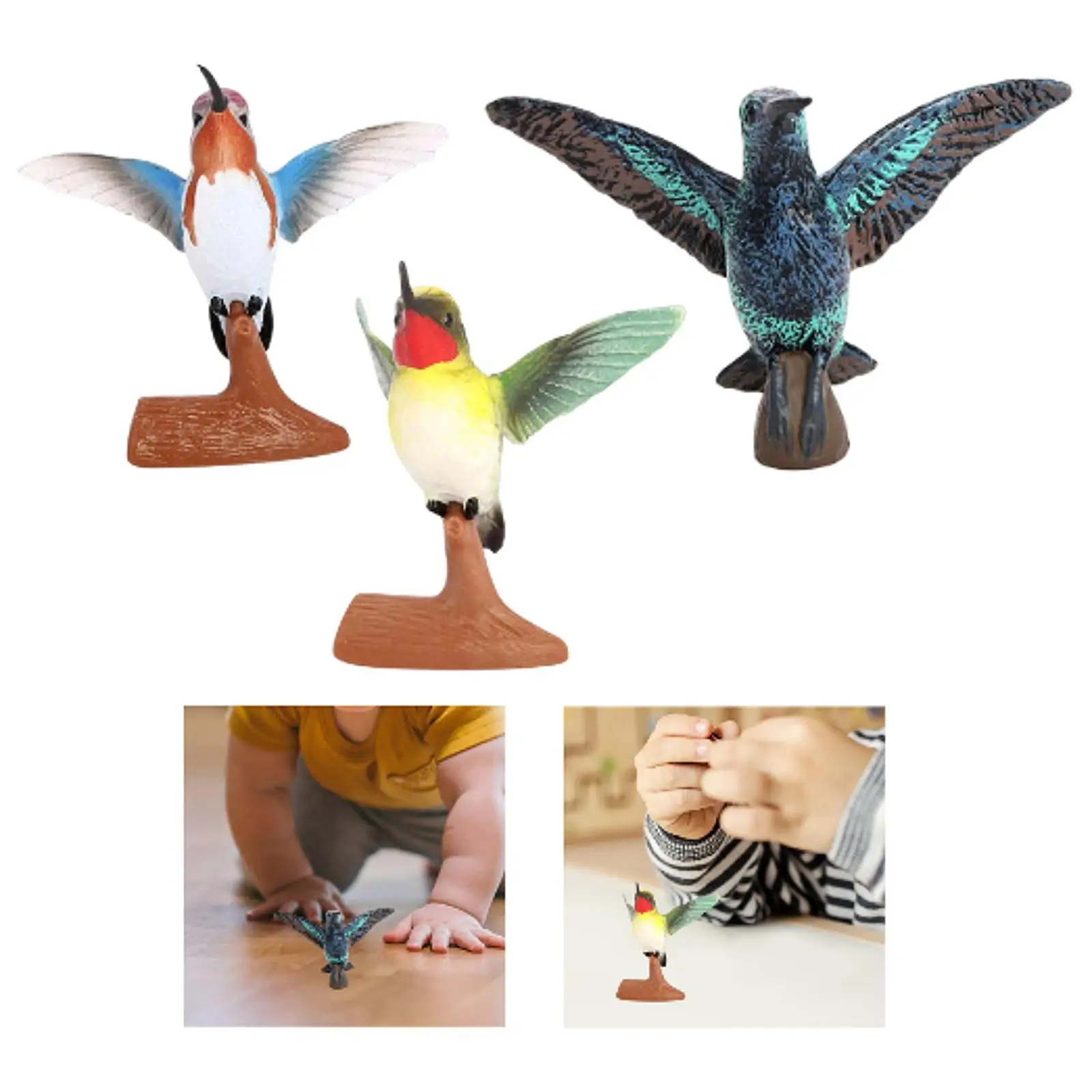 Hummingbird Figure Figurine for Indoor Outdoor Party Favors Fairy Garden