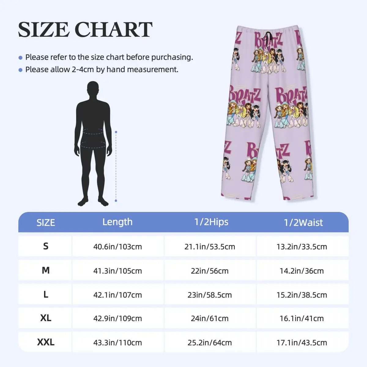 Custom Cartoon Sexy Bratz Rock Angelz Pajama Pants Men\'s Cartoon Manga Anime Sleepwear Lounge Sleep Bottoms Stretch with Pockets