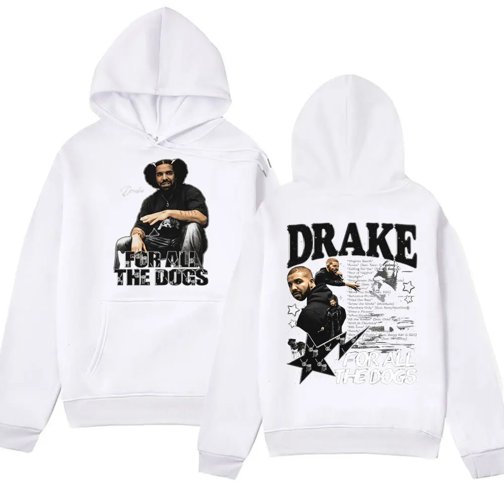 Raper Drake Album Printed Hoodie mężczyźni kobiety Moda 90s Vintage Oversized Pullovers Jesień i zima Hip Hop Nowość w bluzach