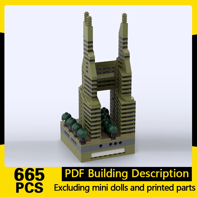 City Street View Model MOC Building Bricks Apartment Block Modular Technology Gifts Holiday Assemble Children Toys Suit