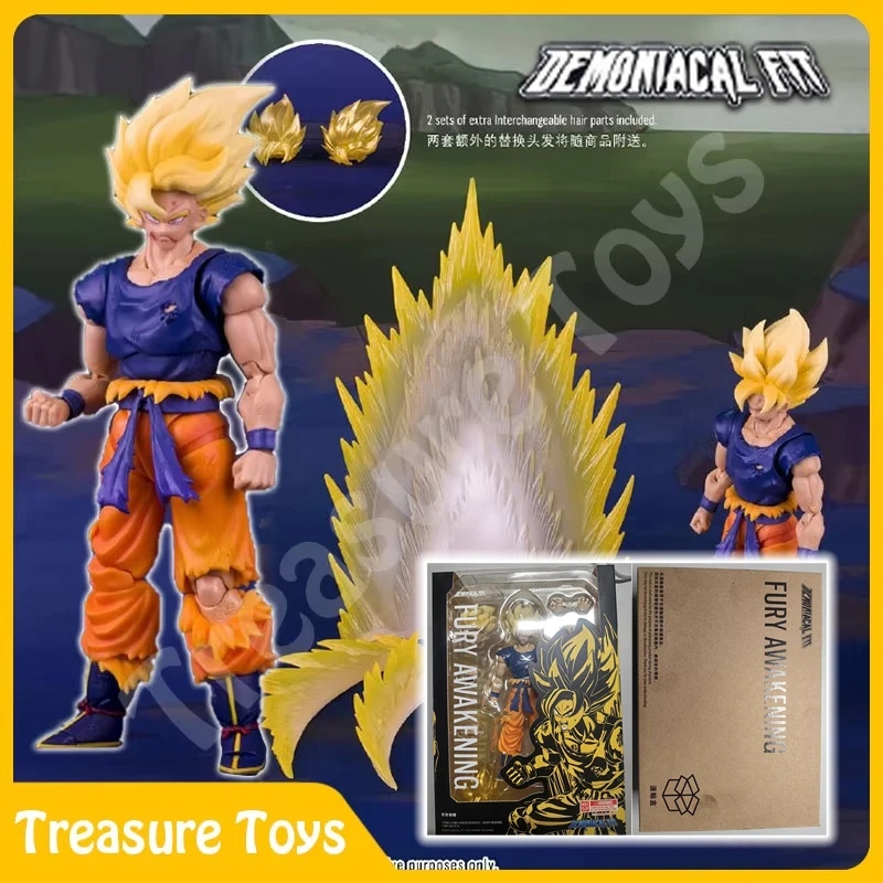 Figura Demoniacal Fit Son Goku Dragon Ball Z SHF Super Saiyan Son Goku Anime figura de acción modelo Fury despertar juguetes para niños regalos