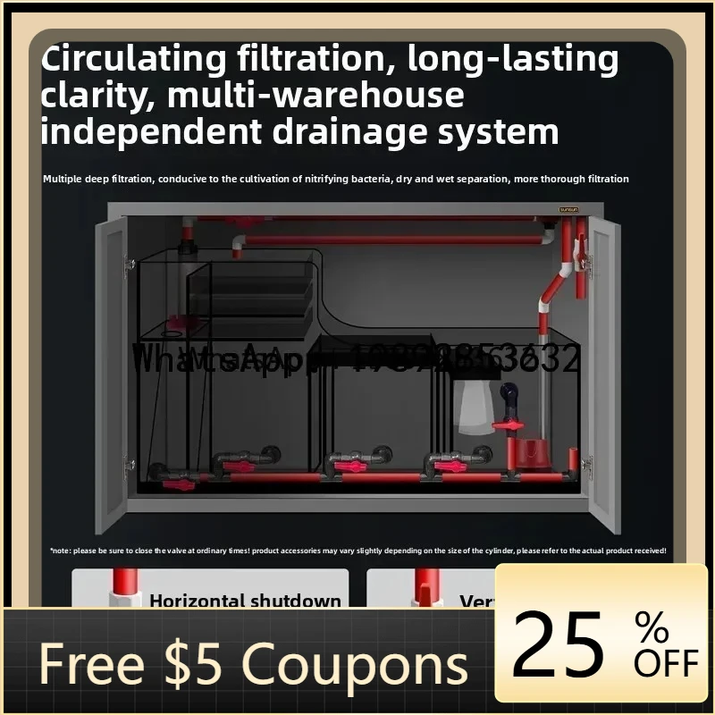 

AB stream tank pele creative landscaping ecological fish tank