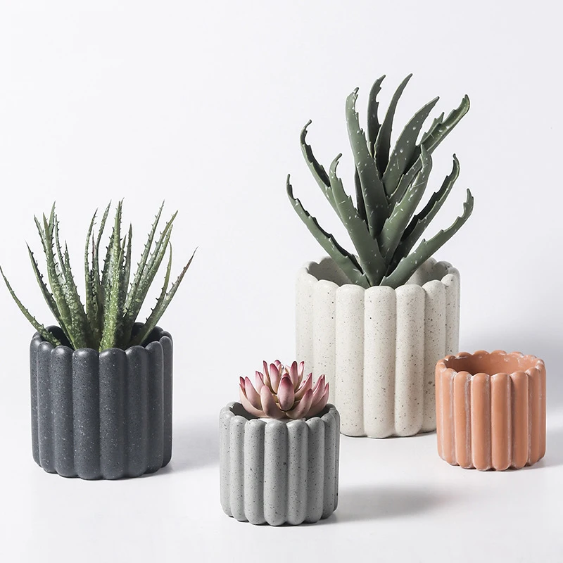 

Creative Cement Flower Pot Succulent Pot Planter Home Decor Desktop Ornaments Garden Decoration Bonsai Plant Pot