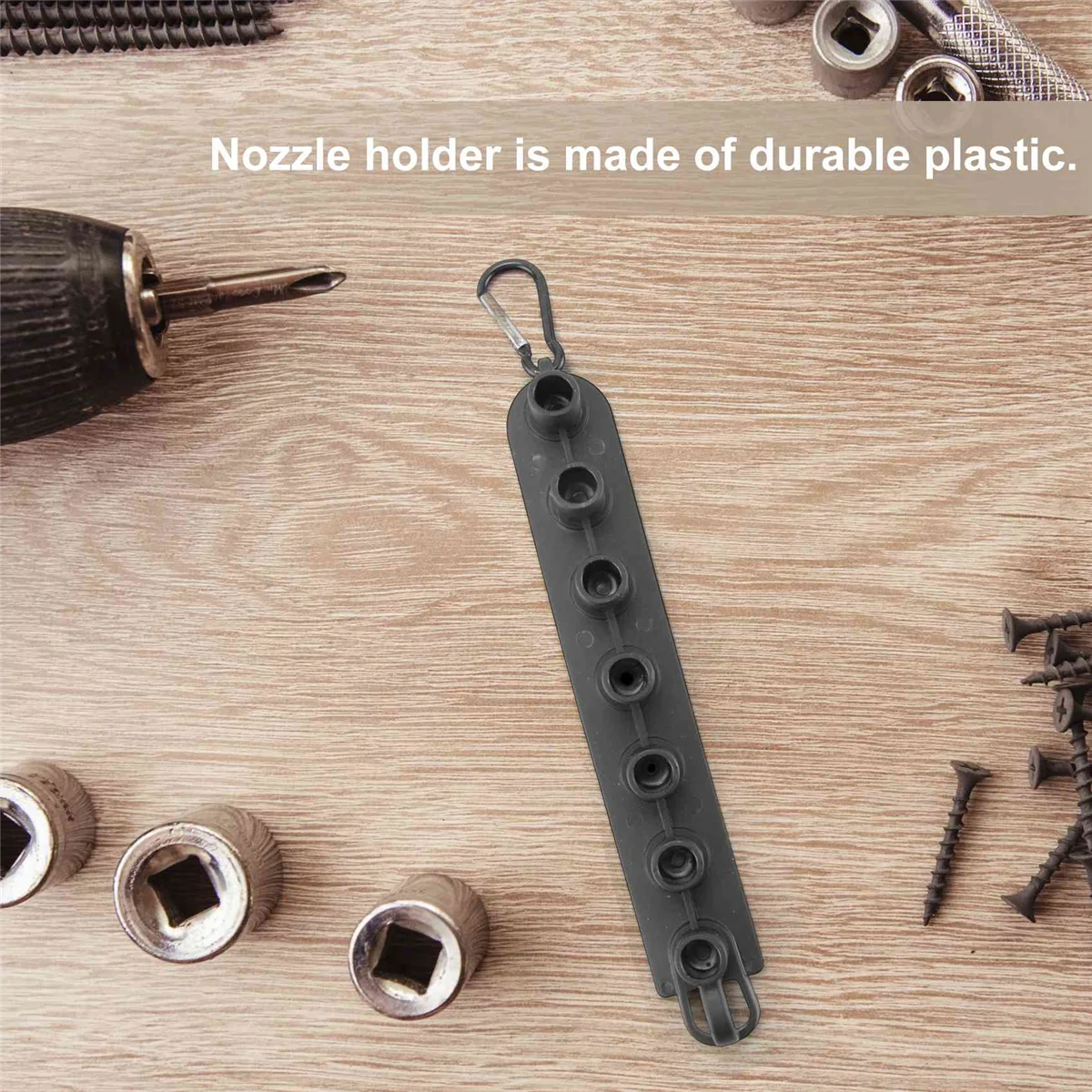高圧洗浄機ノズルホルダー高圧洗浄機ノズルホルダー、1/4インチクイックコネクト付き7つのノズルチップを保持(ノズルなし)