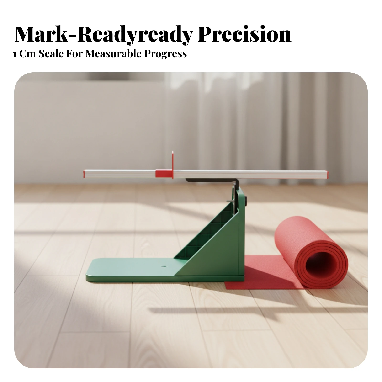 Sit and Reach Tester with Mat Smooth Gliding Sit and Reach Tester Flexibility Measurement Box Easy to Read for Students