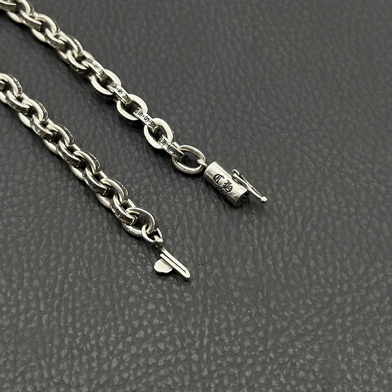 High-end Retro Fine Letter Bracelet Men's and Women's Personalized Cross Classic Trendy Brand Jewelry Men's Domineering