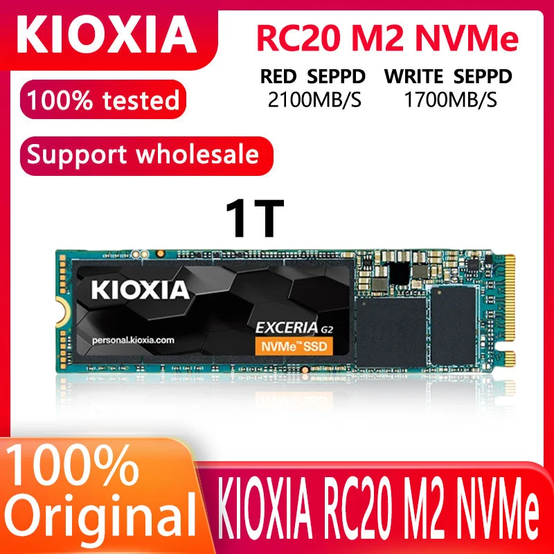 Original Kioxia RC20 SSD 1TB  Internal Solid State Drive NVMe.M2 Interface EXCERIA NVMe Series