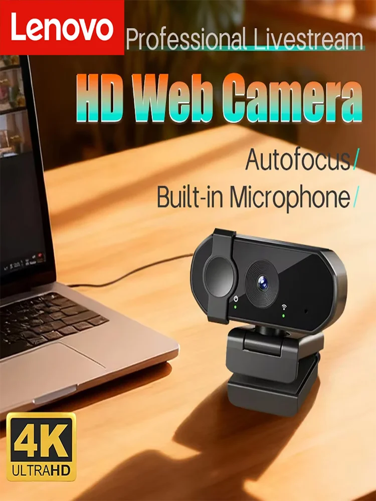 Xiaomi 4K Webcam Autofocus 2K 8MP avec Microphone caméra Web Full HD 1080P ordinateur portable Webcams pour appel vidéo en direct 2025