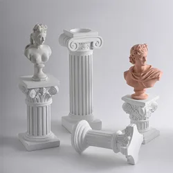 Nordic Roman Pillar Ornament Classical Architecture Resin Roman Column Statue Home Desktop Decor Shooting Photo Props