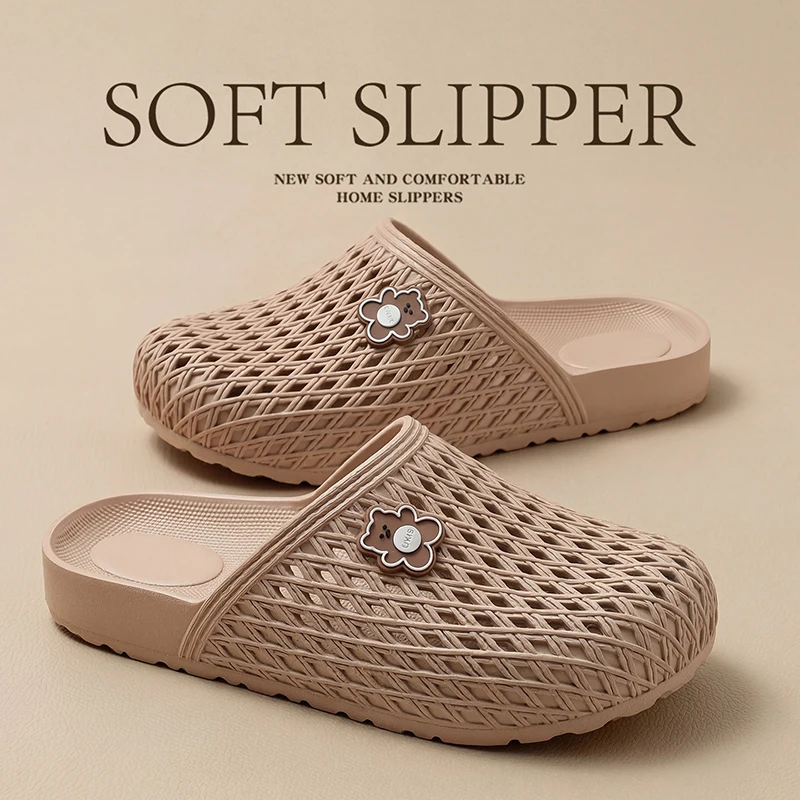 

Модные женские шлепанцы Birkenstock с вырезами, летние, удобные, нескользящие, пляжные сабо, женские нескользящие мягкие сандалии на плоской подошве, большие размеры