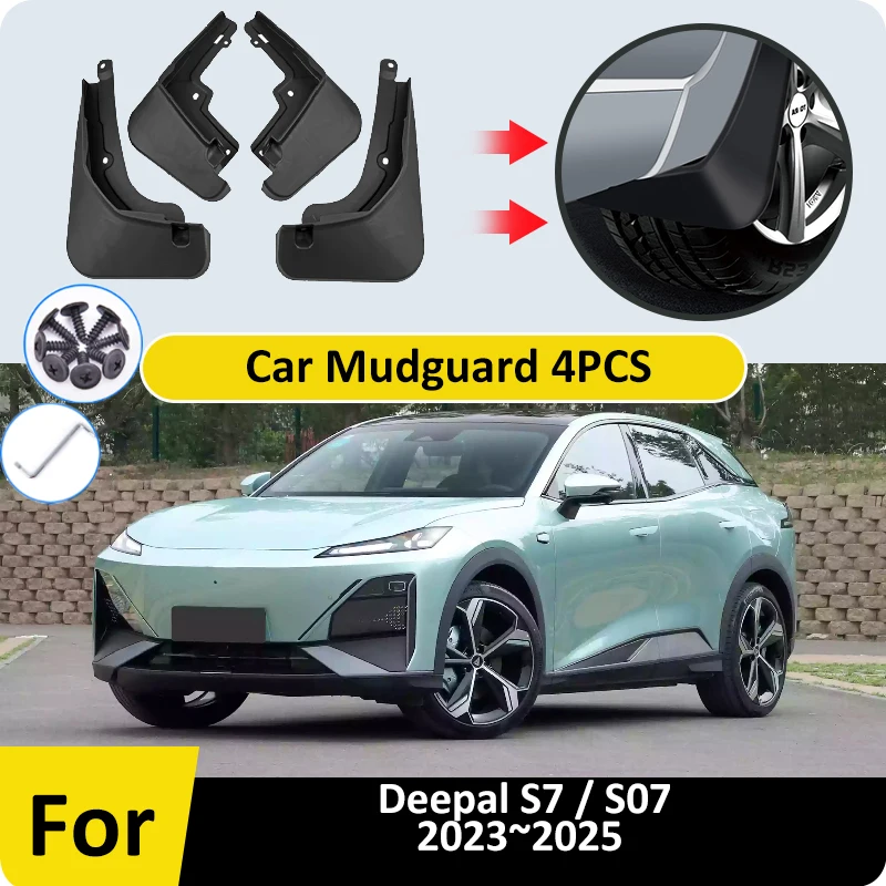 

Автомобильные брызговики, 4 шт. для Deepal S7 S07 2023 2024 2025, брызговики переднего и заднего колеса, брызговики, аксессуары