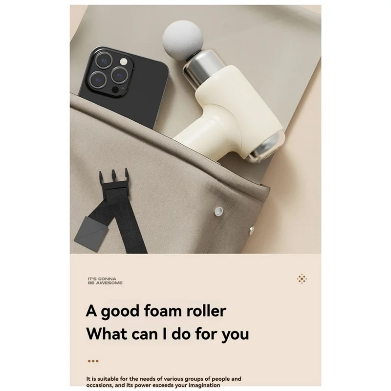 Premium Mini Fascia Gun With Multi-Head Functionality For Active Lifestyles, Quick Charging, High Capacity, Orange-T33C