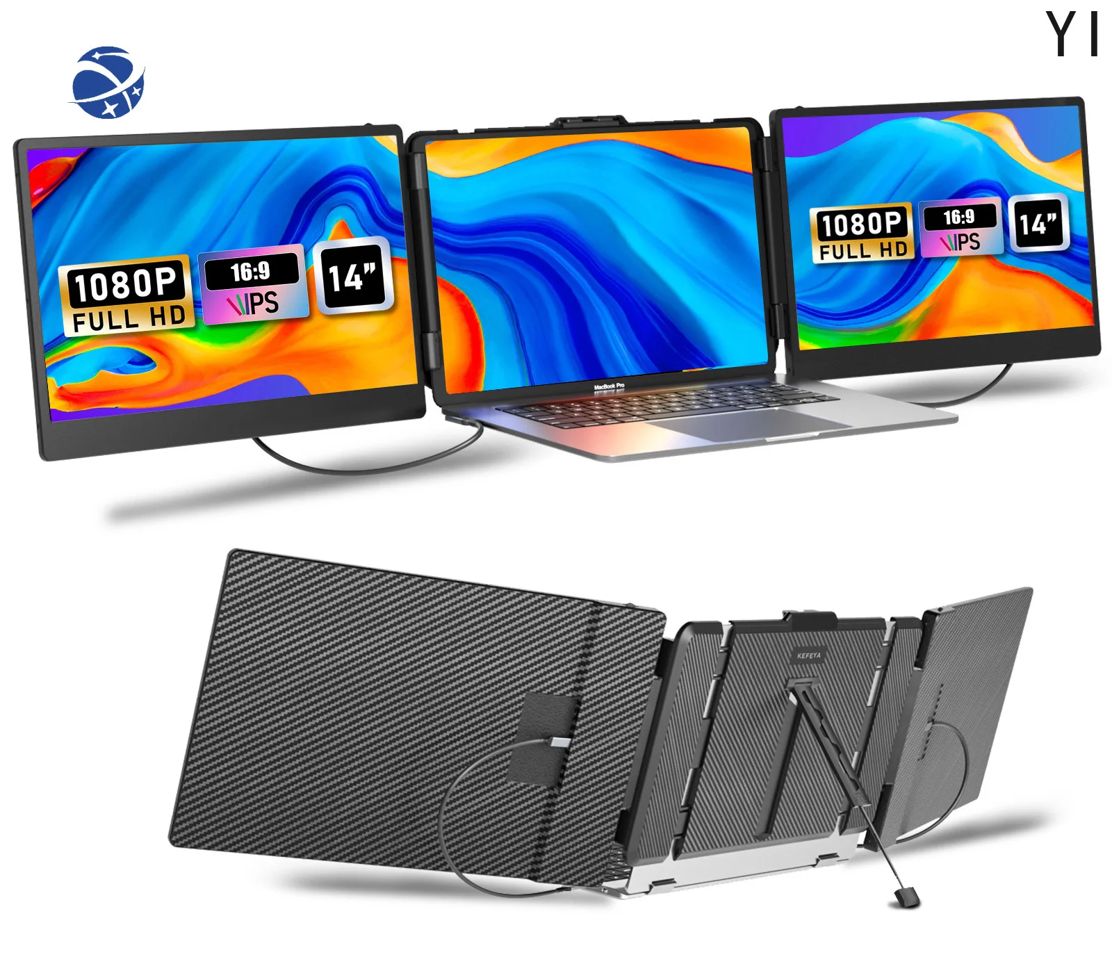 

YYHC OEM ODM Direct Factory S2 Triple Laptop Screen Extension Monitor 14 Inch FHD 1080P IPS Dual Portable Monitor Extender for L