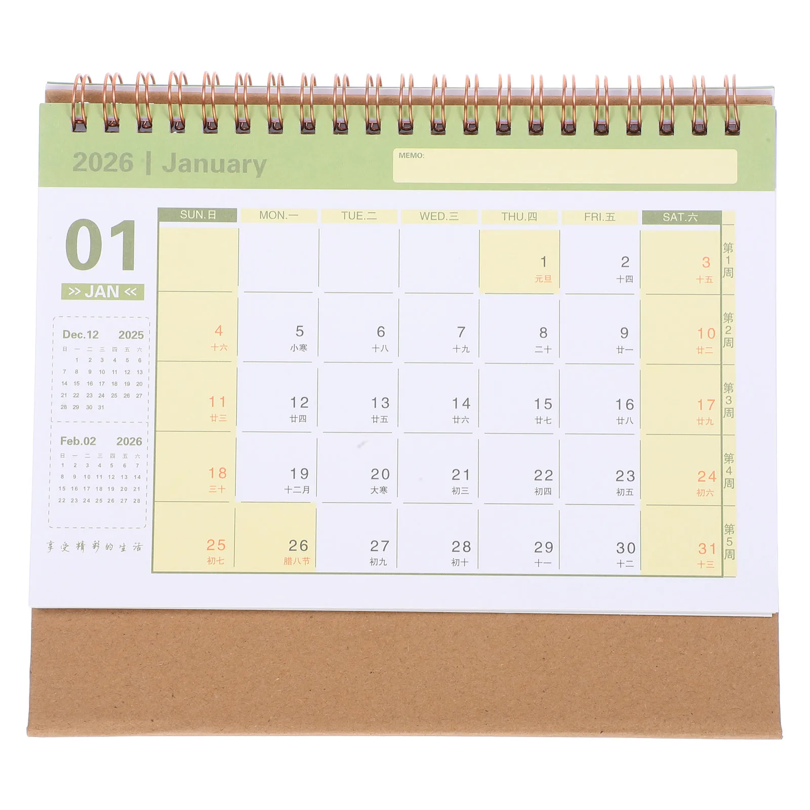 

2026 Standing Flip Desktop Calendar Compact Foldable Design Thick Paper Office Home Use Mini Table Calendar For Daily