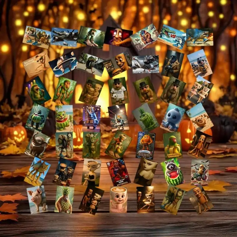 50 قطعة/المجموعة مجردة AI ملصقات TungTungTung Sahur ملصقات Tralalero ملصقات للثلاجات البخارية زجاجات مياه