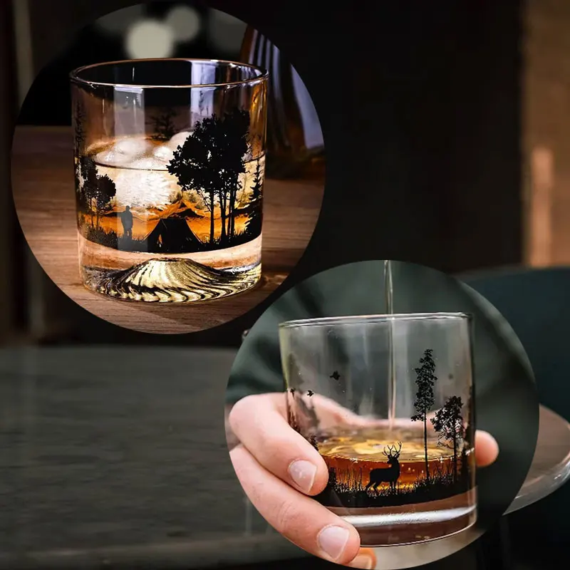 

Европейско-американский креативный силуэт, бокалы для вина, бокалы для айсберга, бокал для снежной горы, рождественские бокалы для виски, бокал для вина