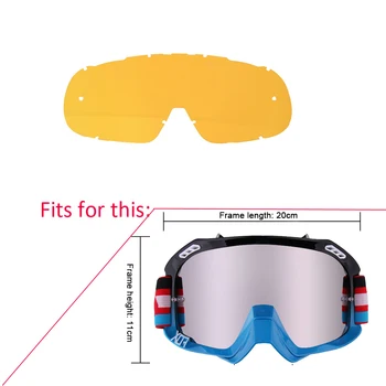 Lente de gafas de moto para gafas de sol Fox, accesorios de casco rasgados para deportes al aire libre, piezas reemplazadas de vidrio para moto de cross