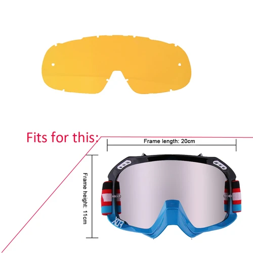 Lente de gafas de moto para gafas de sol Fox, accesorios de casco rasgados para deportes al aire libre, piezas reemplazadas de vidrio para moto de cross