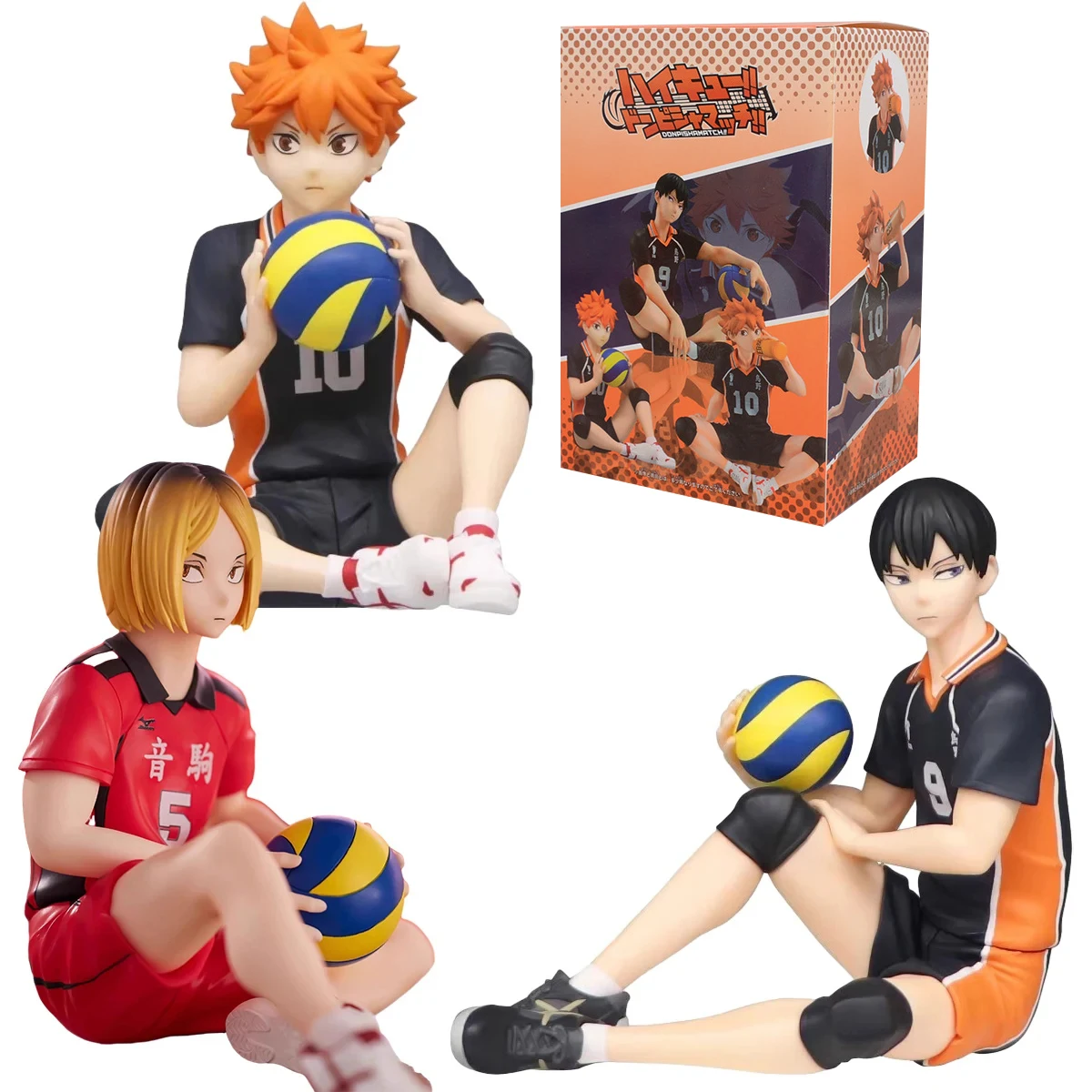 ฟิกเกอร์ตัวการ์ตูน Haikyuu, โมเดล shoyo Hinata ของเล่นตุ๊กตาขยับแขนขาได้ก๋วยเตี๋ยว kozume kenma กล่องของเล่นสะสม tobio kageyama ขนาด12ซม.