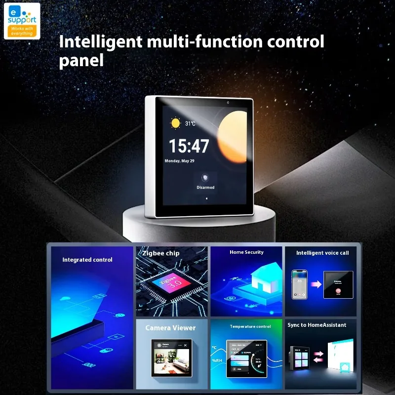 4-Inch Smart Touch Central Control Screen Wi-Fi Multimode Gateway Easy Scene NS Panel Tuya Smart Life App Android Bar IPS