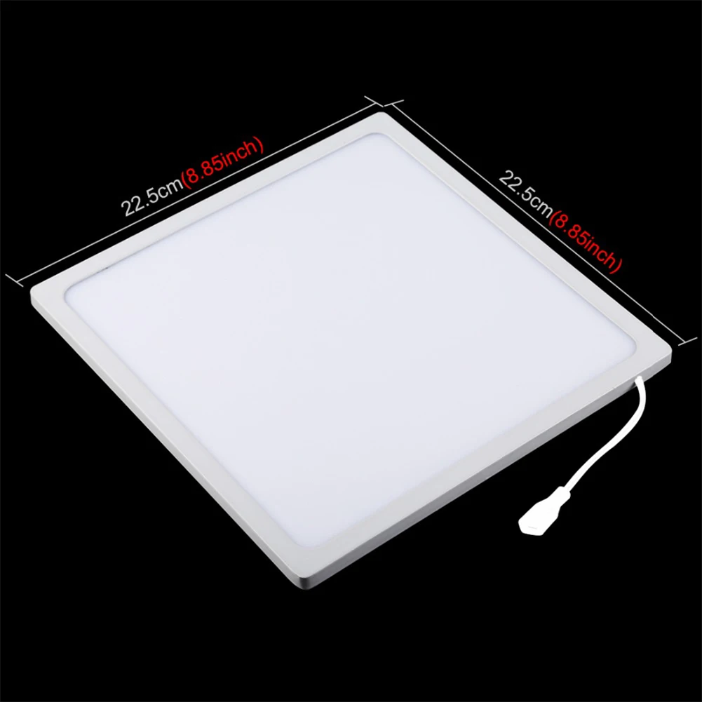 Puluz 800LM LED Shadowless Light Lamp Photography Panel Pad With Switch Acrylic Material 22.5x22.5x1cm Cool White 6000K