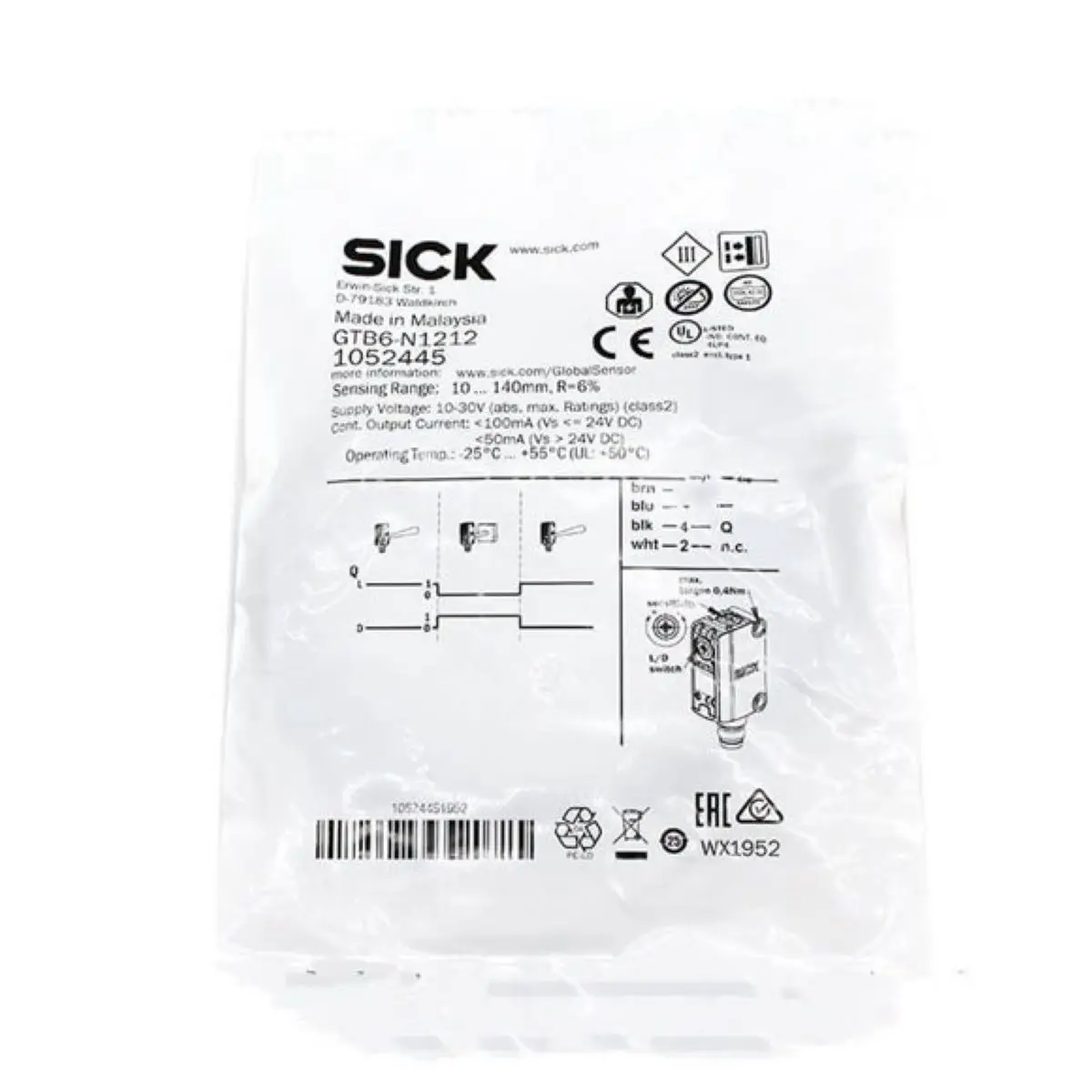 

Фотоэлектрические миниатюрные датчики GTB6-N1212 1052445 G6