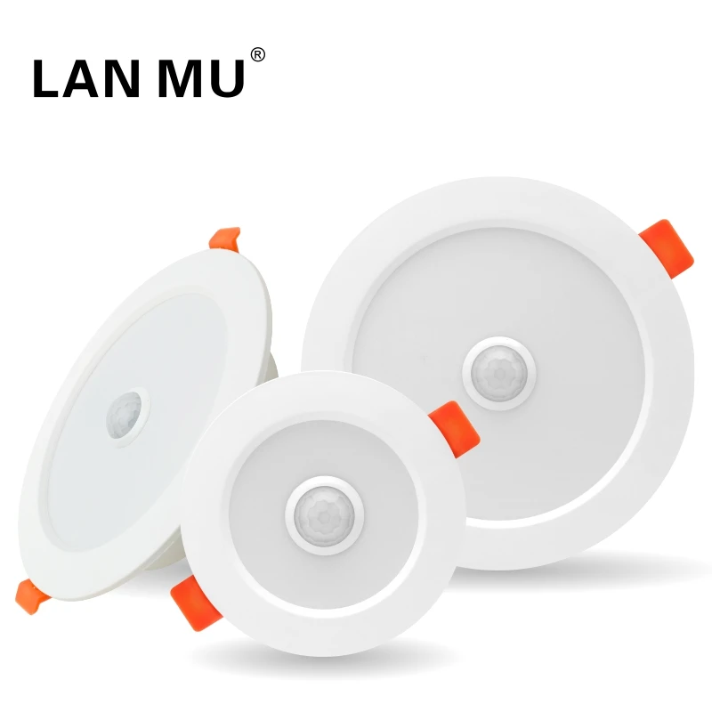 

2pcs/lot Led PIR Motion Sensor Downlight 5W 7W 9W 220V Ceiling Light 2.5/3/4 inch Round Led Panel Down Light Spotlight Lighting