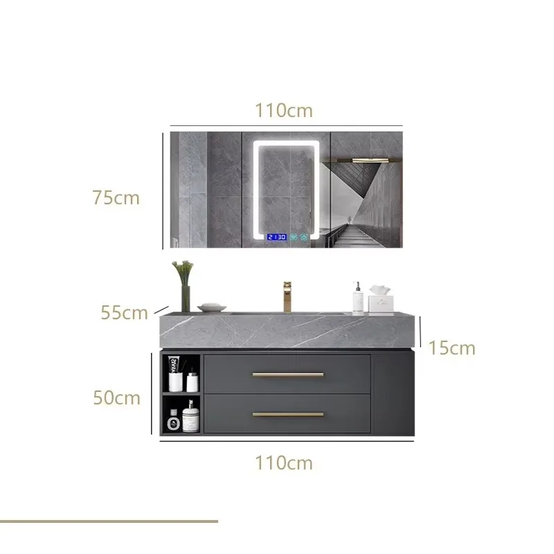 

Новый цветной роскошный туалетный столик для ванной комнаты и светодиодный зеркальный шкаф для раковины в ванной комнате