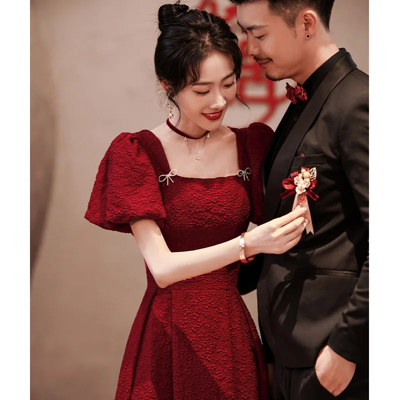 

Женское длинное сетчатое вечернее платье, женское бальное платье с короткими рукавами и красным вином в стиле пэчворк, модные коктейльные выпускные платья 2025