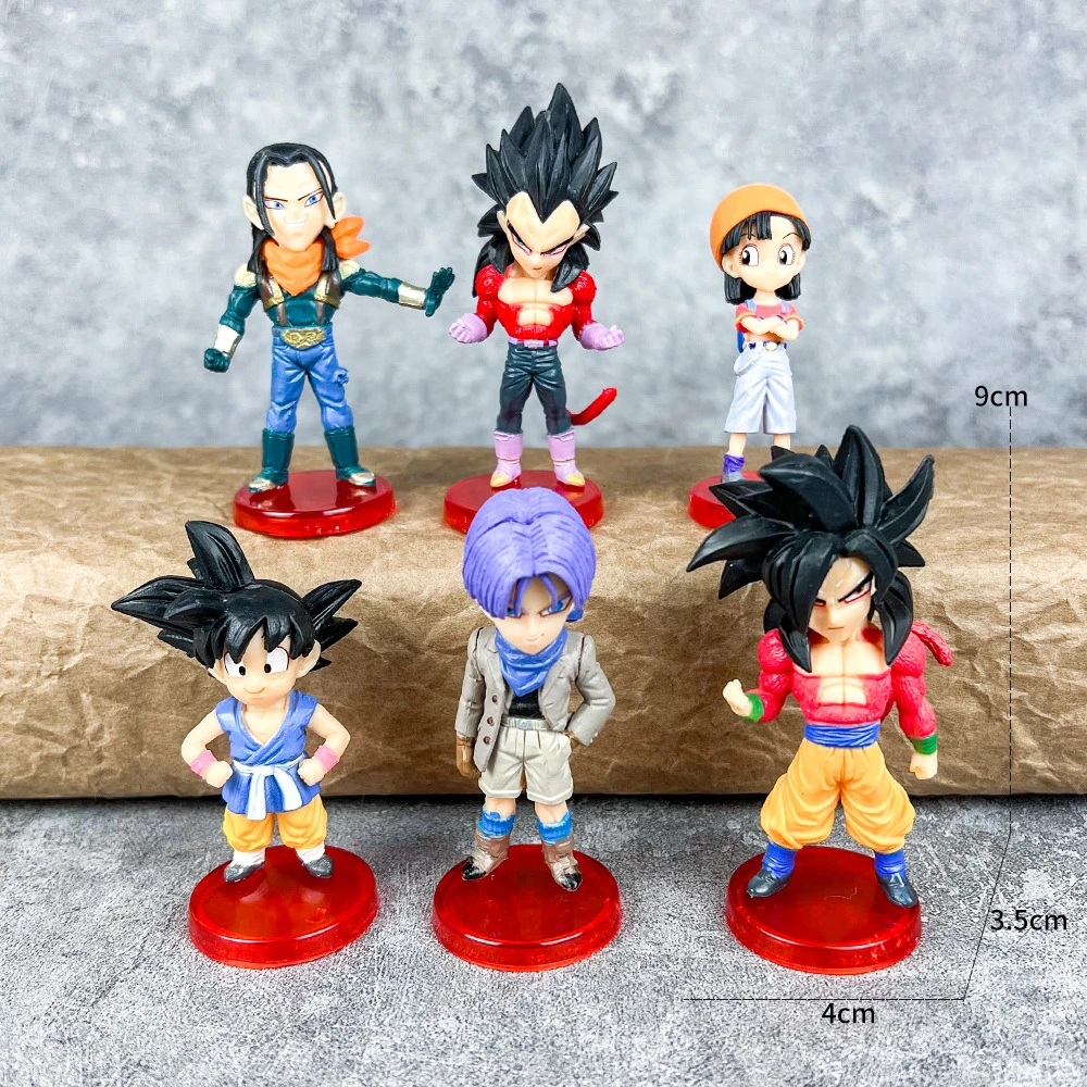 Figuras de acción de Dragon Ball Z, 6/8/16 piezas, Shenron, Son Goku, Vegeta, Trunks, Super Saiya, modelo de juguete de PVC