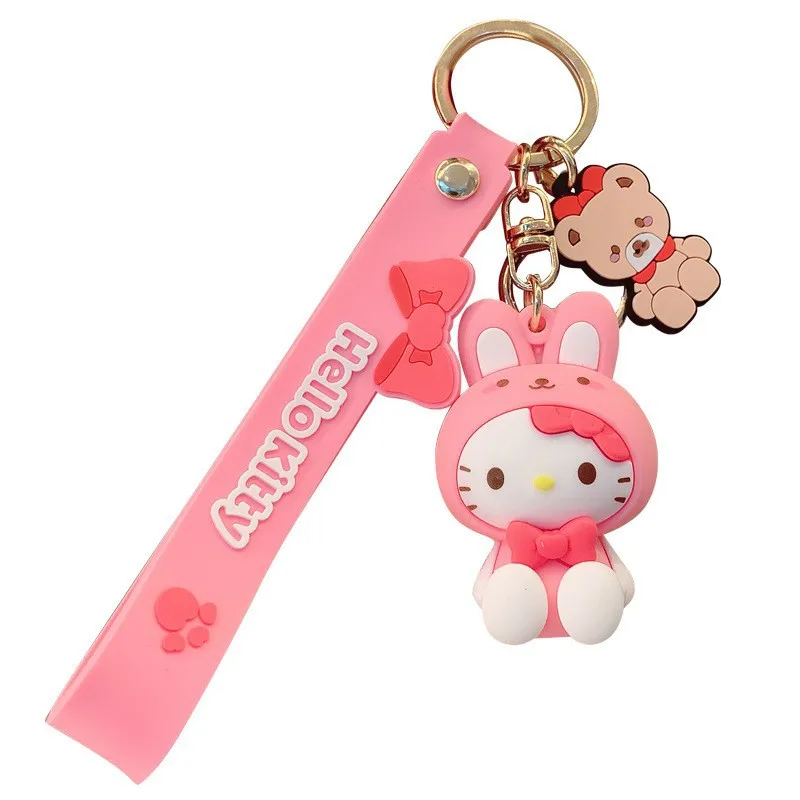 Anime Sanrio Hello Kitty Figurki Brelok Kuromi My Melody Figurka akcji Model PVC Breloczek Cinnamoroll Figurka Prezenty urodzinowe