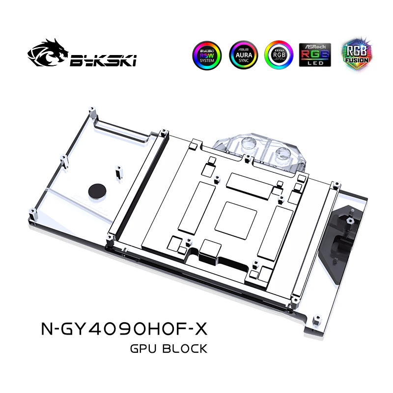 Bykski Water Block for GALAX GeForce RTX 4090 HOF OCLAB Plus GPU Card /Copper Cooling Radiator RGB SYNC/ N-GY4090HOF-X