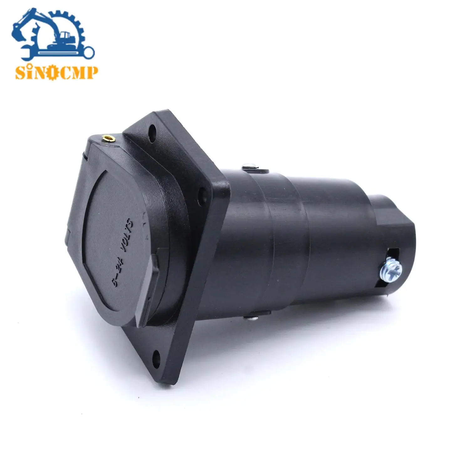 SINOCMP 12V 7 Pin Round Trailer Plug 7 Way Socket Adapter Wiring Connector Automotive Exterior Accessories