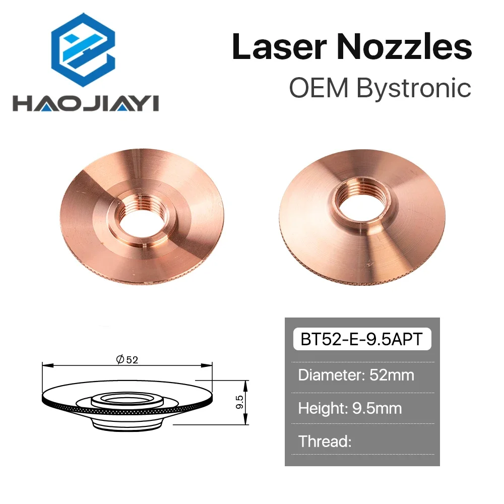 Basis nosel Laser serat D52 H9.5, Aksesori dudukan mesin pemotong Laser Nozzle